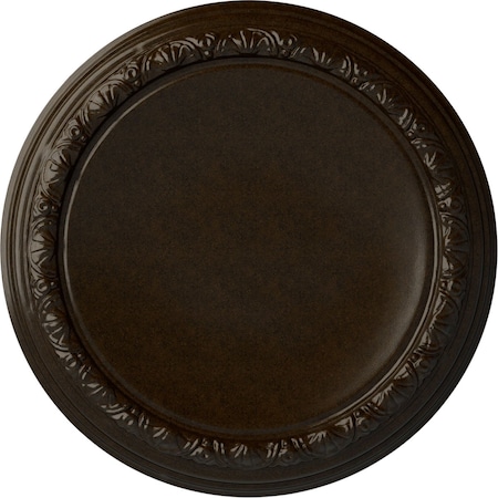 Ekena Millwork Carlsbad Ceiling Medallion (Fits Canopies up to 14 1/4"), Hand-Painted Bronze, 19 1/2"OD x 1 3/4"P CM19CABZS